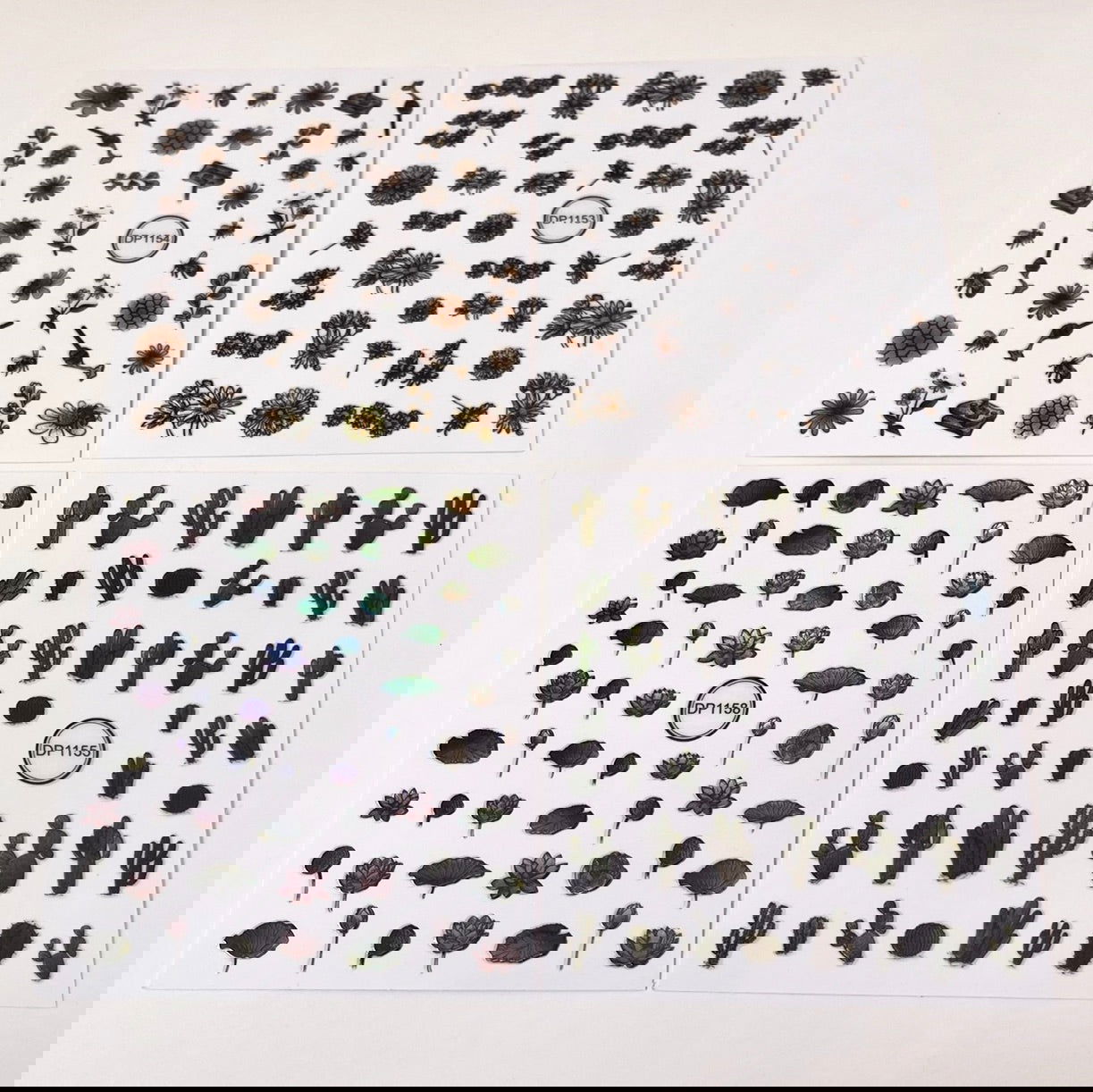 Cactus & Flower 4pcs Sticker Set - PYT Nail Supply Store