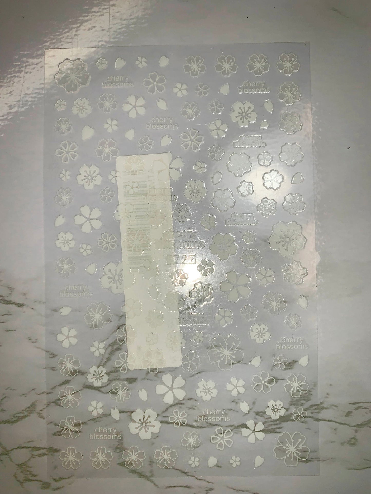 Cherry Blossom Stickers White & Clear - PYT Nail Supply Store