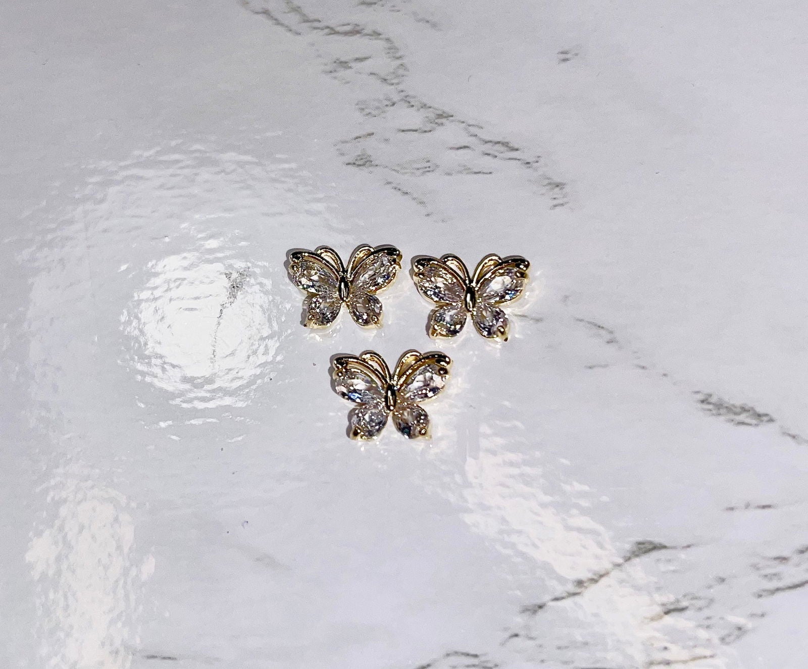 Crystal 3D Butterflies 2Pcs - PYT Nail Supply Store