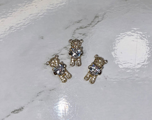 Crystal Bear Charms 2Pcs - PYT Nail Supply Store