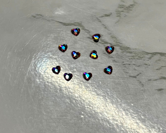 Dark Iridescent Heart Gems - PYT Nail Supply Store