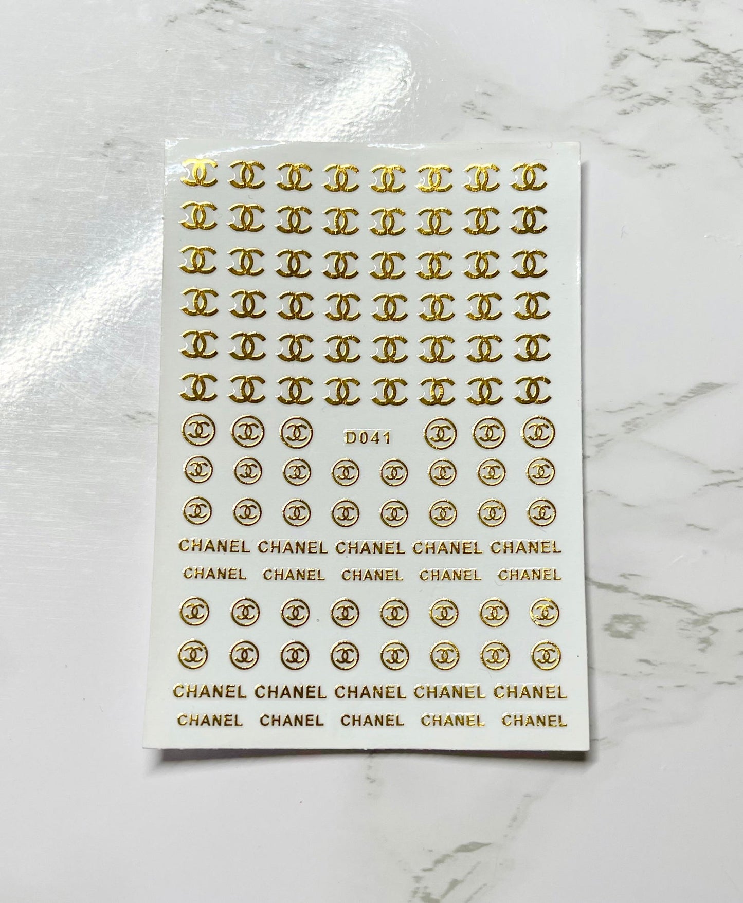 Designer Chanel Gold Sticker - PYT Nail Supply Store
