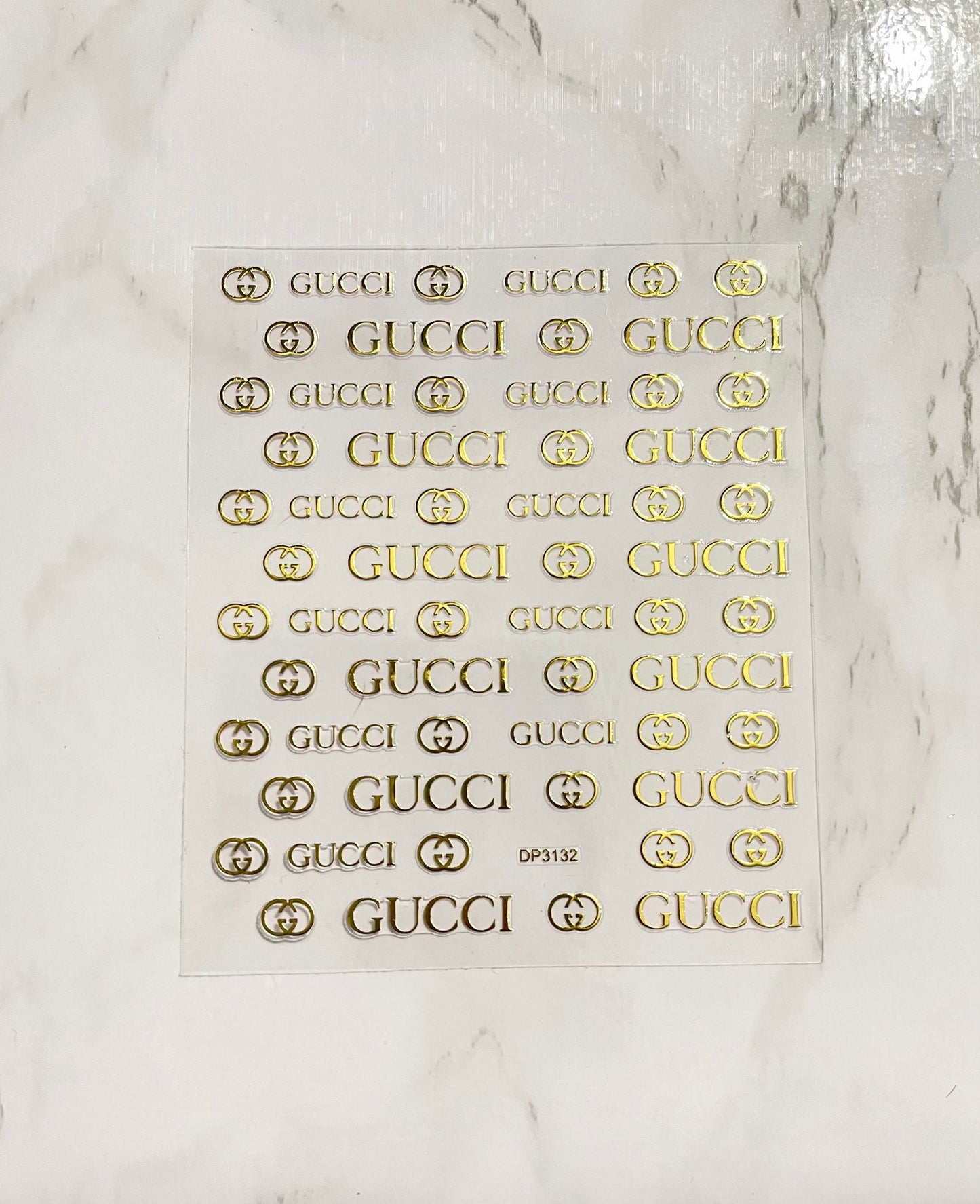 Designer Gold Gucci Sticker - PYT Nail Supply Store