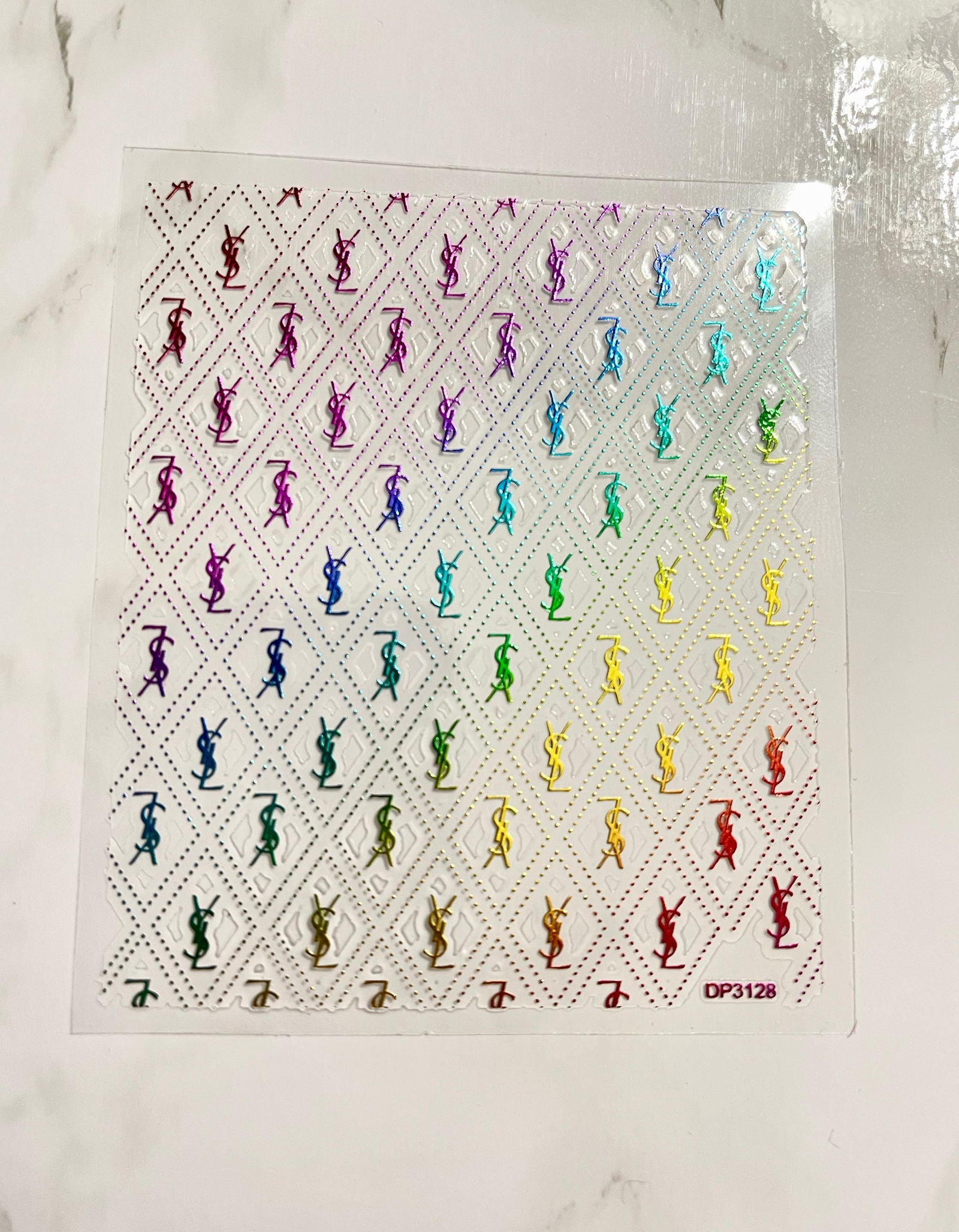 Designer YSL Rainbow Sticker - PYT Nail Supply Store