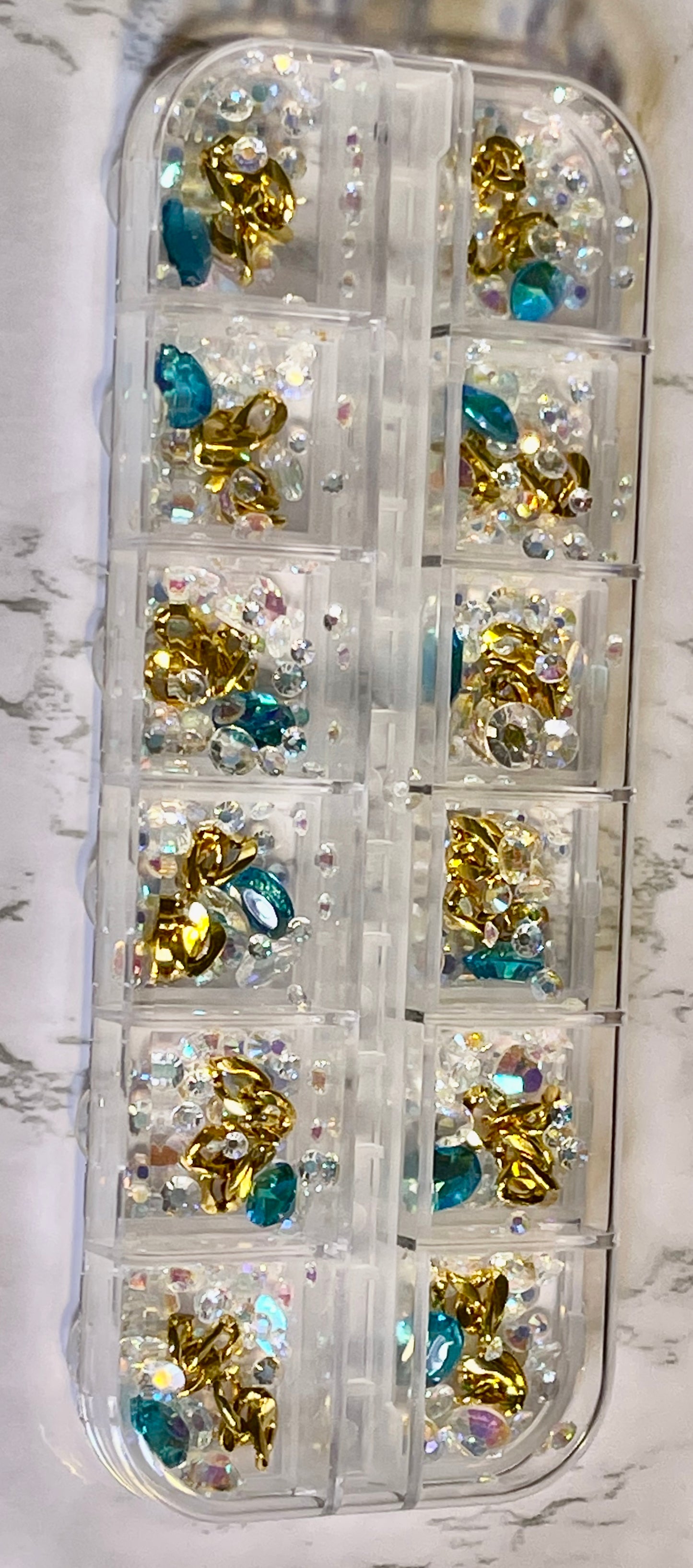 Turquoise & Holographic Gem Set - PYT Nail Supply Store