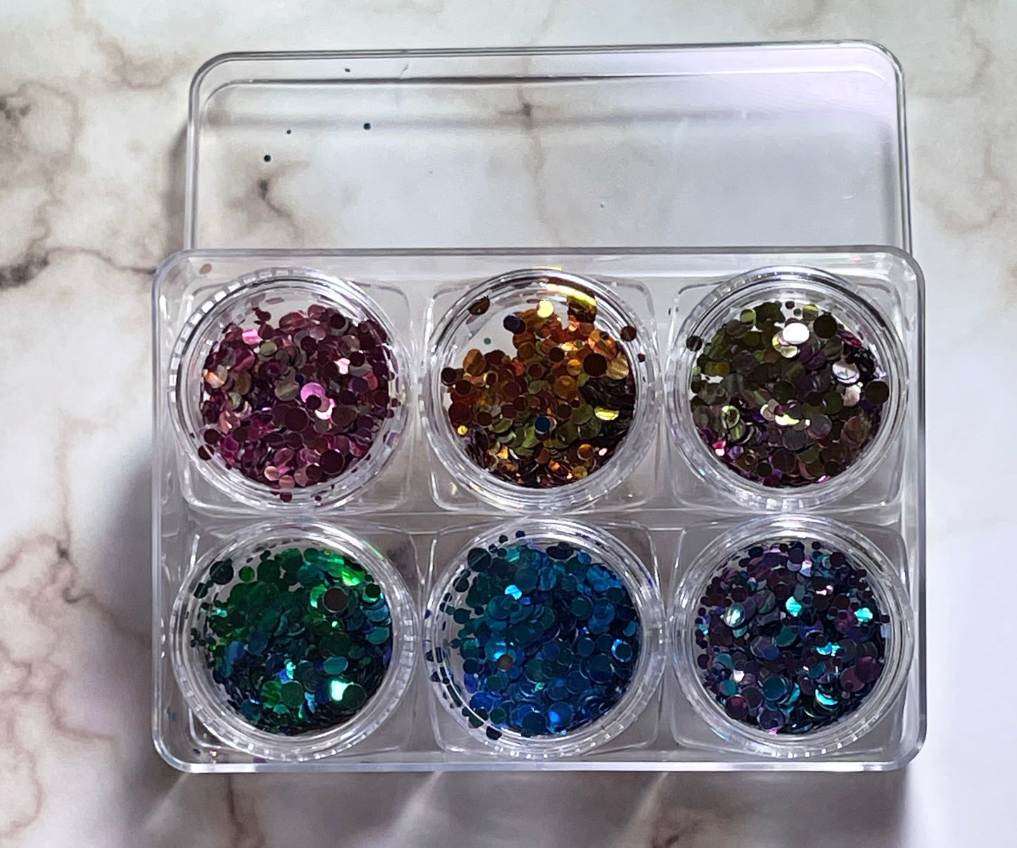 Holographic Nail Art Sequin 6Pcs Sets - PYT Nail Supply Store