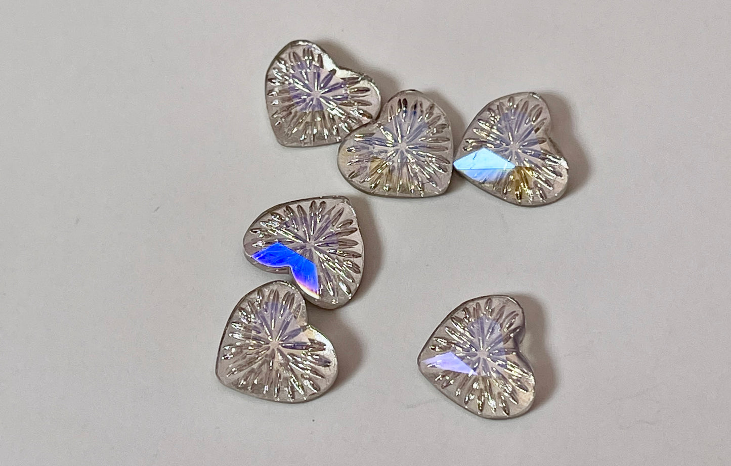 Heart Rhinestones 6Pcs - PYT Nail Supply Store