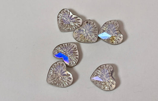 Heart Rhinestones 6Pcs - PYT Nail Supply Store