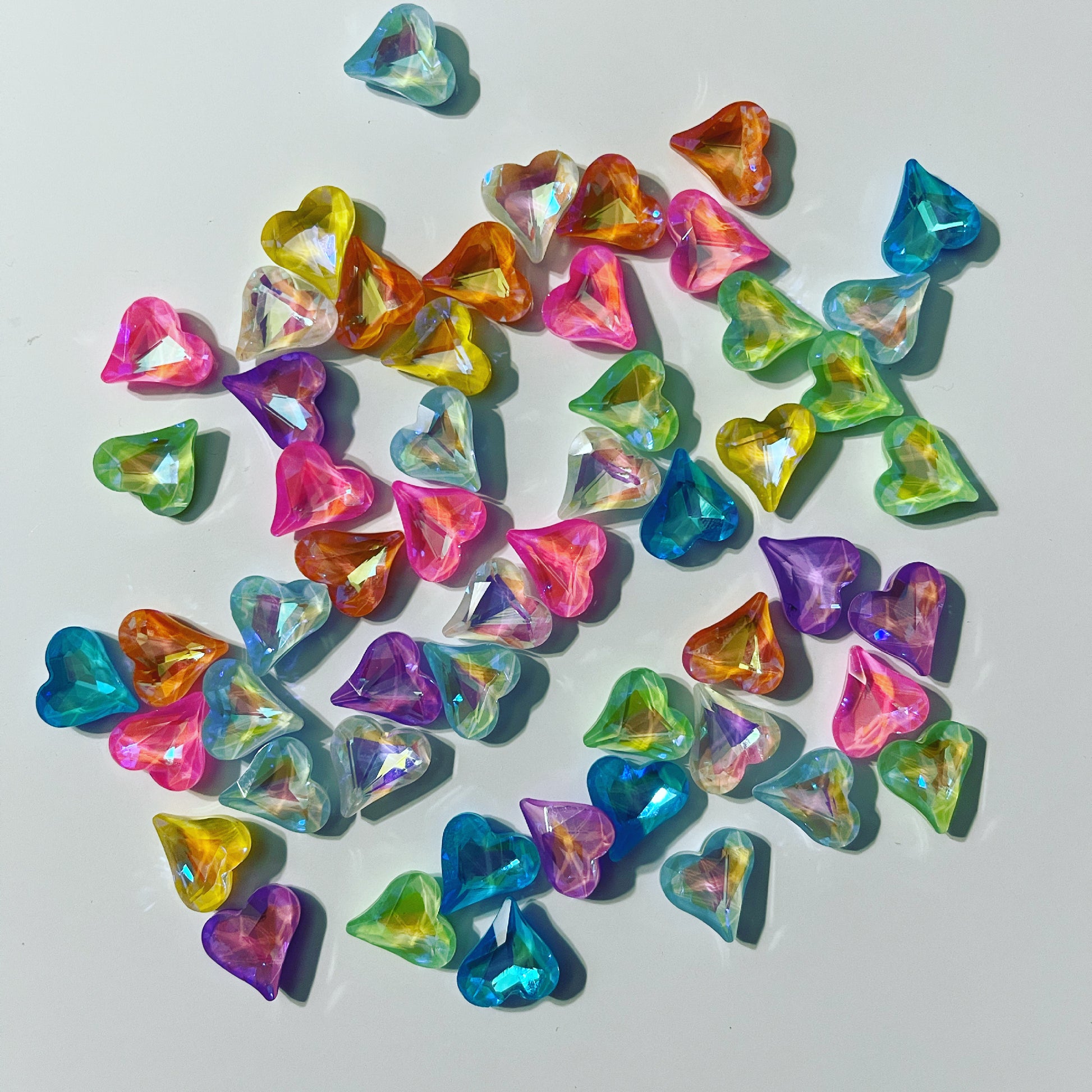 Heart Neon Crystals 5-10-20Pcs Sets - PYT Nail Supply Store