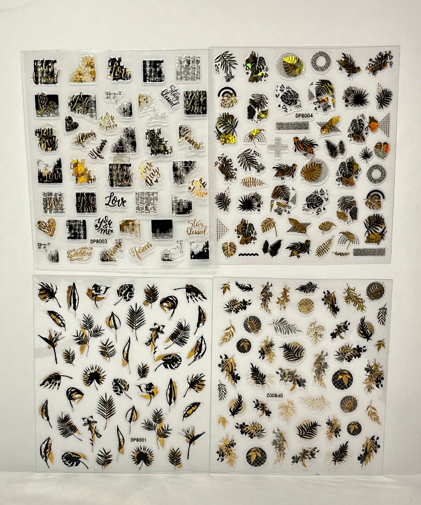 Mix Leaf Print Stickers - PYT Nail Supply Store