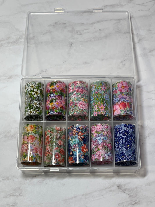 Transfer Foil Mix Flower Set - PYT Nail Supply Store