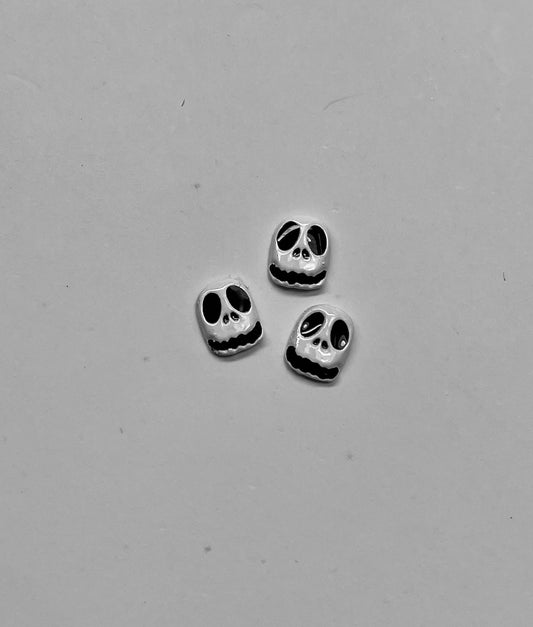 Skull 3D Charm 2Pk