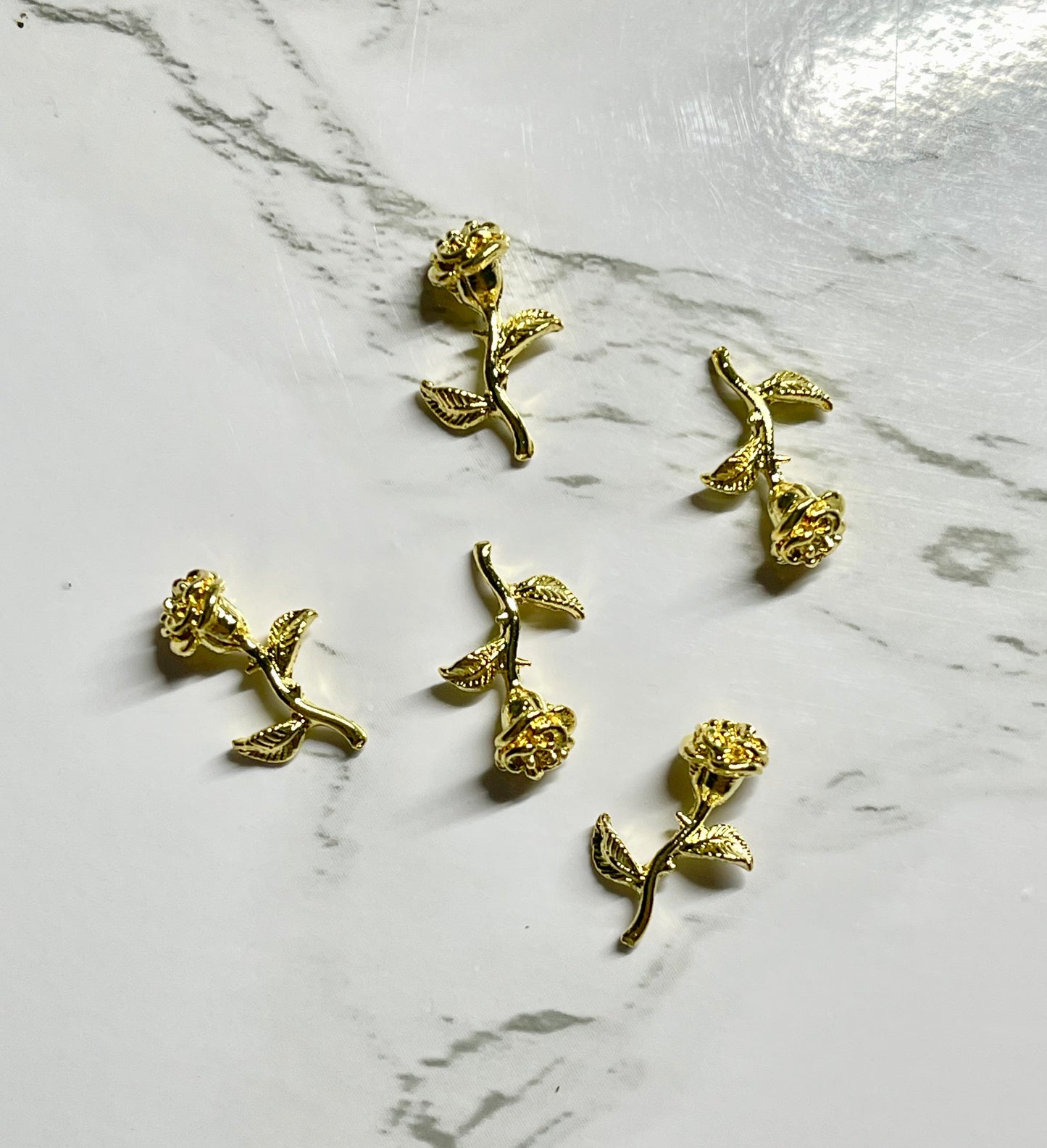 Rose Charms 5Pcs