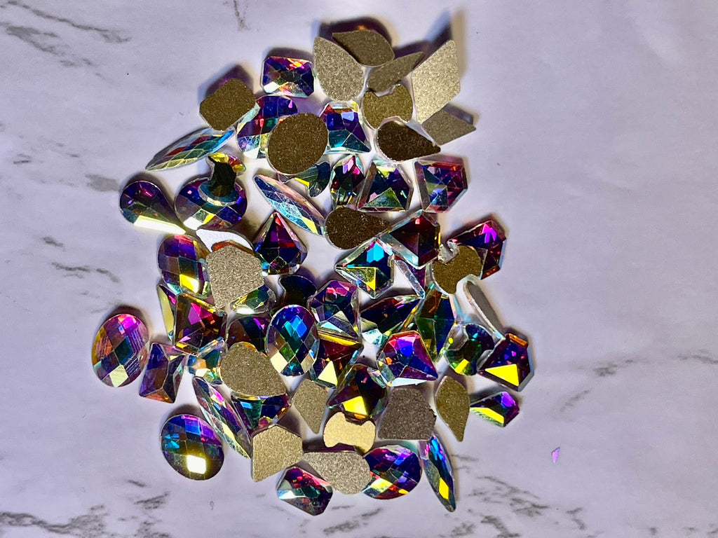AB Colored Mix Shaped Rhinestones - PYT Nail Supply Store
