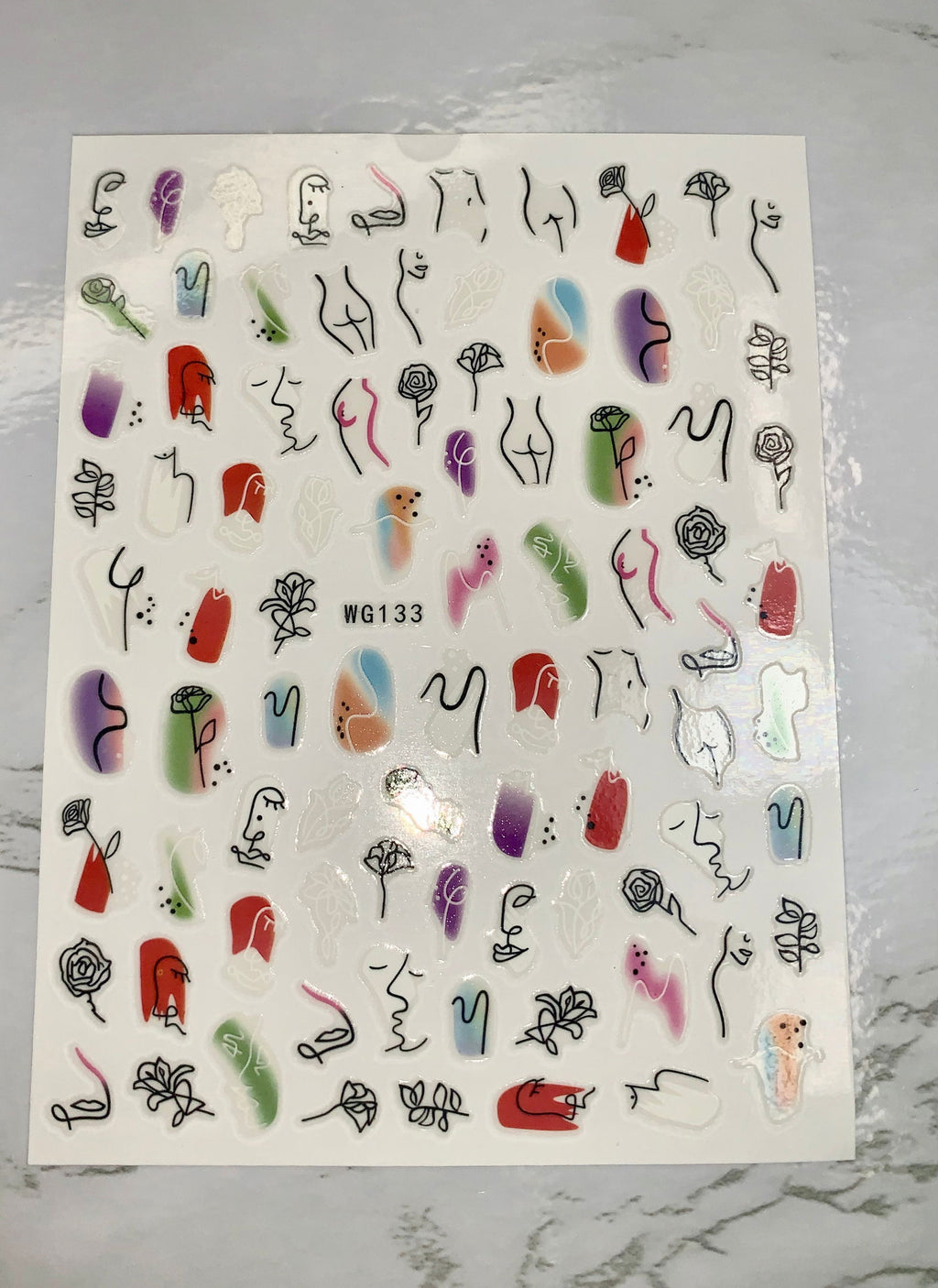 Abstract Body And Face Sticker - PYT Nail Supply Store