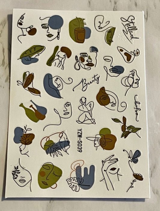 Abstract Face & Body Sticker - PYT Nail Supply Store