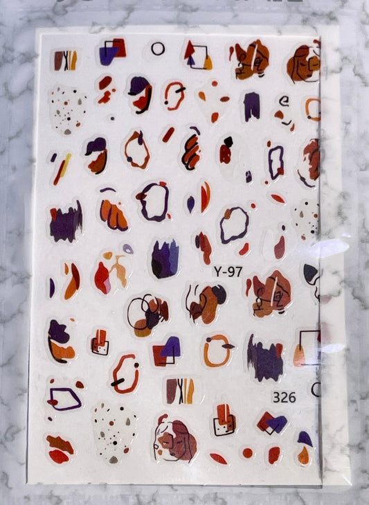Abstract Nail Art Sticker - PYT Nail Supply Store