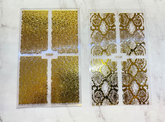 Cheetah & Snake Print Stickers - PYT Nail Supply Store