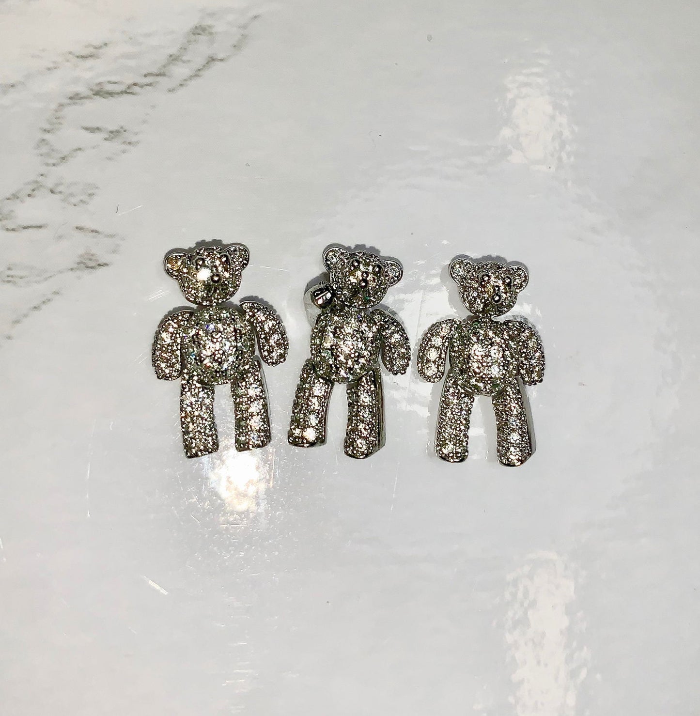 Crystal Bear With Adjustable Arms 1pc - PYT Nail Supply Store