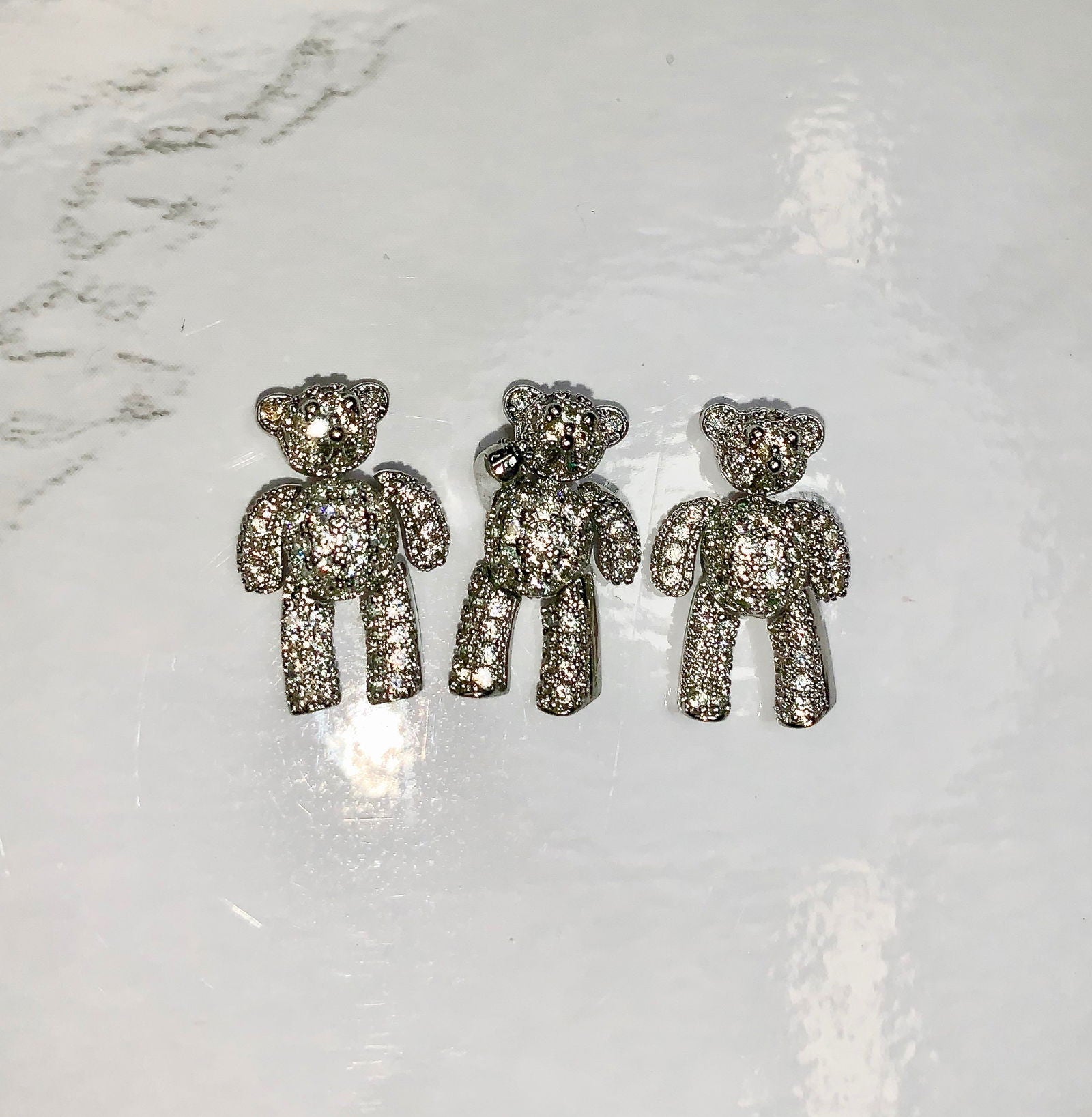 Crystal Bear With Adjustable Arms 1pc - PYT Nail Supply Store