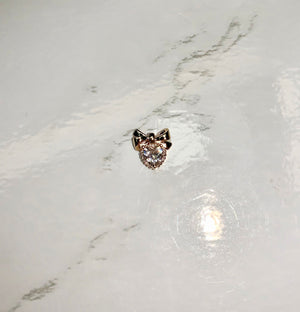 Crystal Heart Bow 2Pc - PYT Nail Supply Store