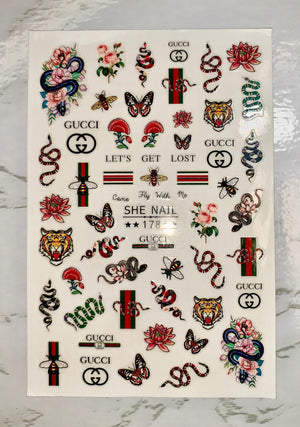Designer Gucci Sticker Mix - PYT Nail Supply Store