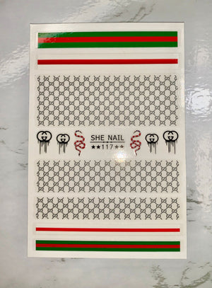 Designer Gucci Stickers - PYT Nail Supply Store