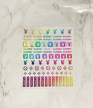 Designer Playboy Rainbow Stickers - PYT Nail Supply Store