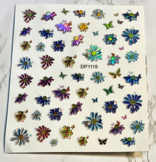 Flower & Butterfly Sticker - PYT Nail Supply Store
