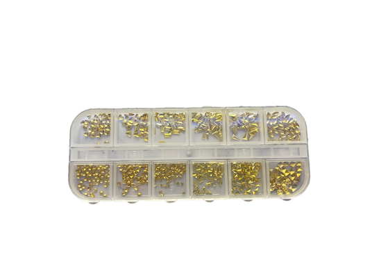 Gold Studs Assorted Shapes - PYT Nail Supply Store