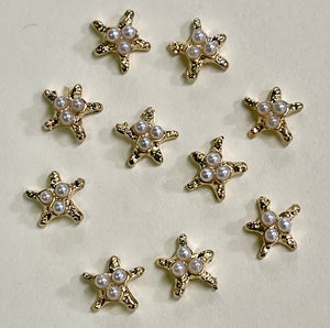 Starfish with Pearls Charms