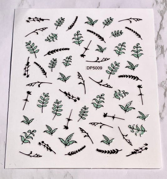 Leaves & Stem Sticker - PYT Nail Supply Store