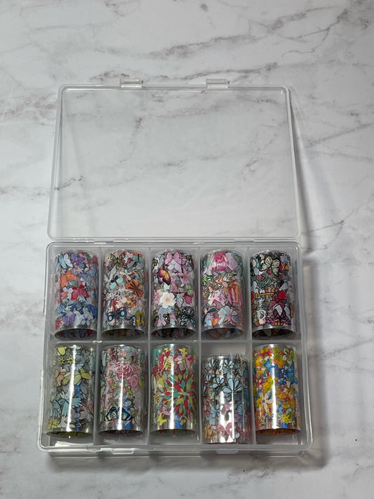 Transfer Foil Floral & Butterfly Mix - PYT Nail Supply Store