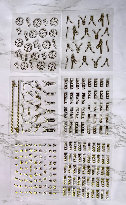 Zippers & Boss Sticker Set - PYT Nail Supply Store