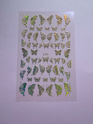 Holographic Butterfly Nail Art Sticker