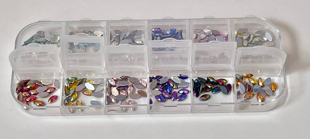 Multi Color Oval Point Rhinestones - PYT Nail Supply Store