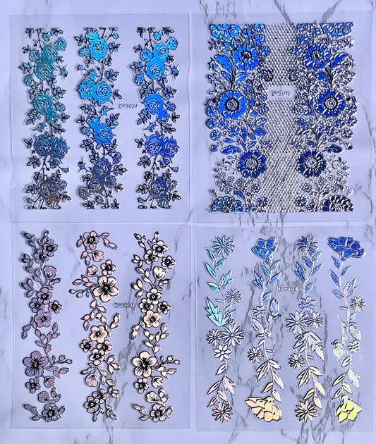 Halo Floral Vine Sticker - PYT Nail Supply Store