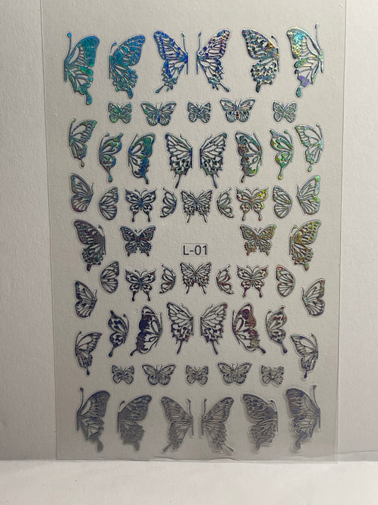 Holographic Butterfly Nail Art Sticker - PYT Nail Supply Store