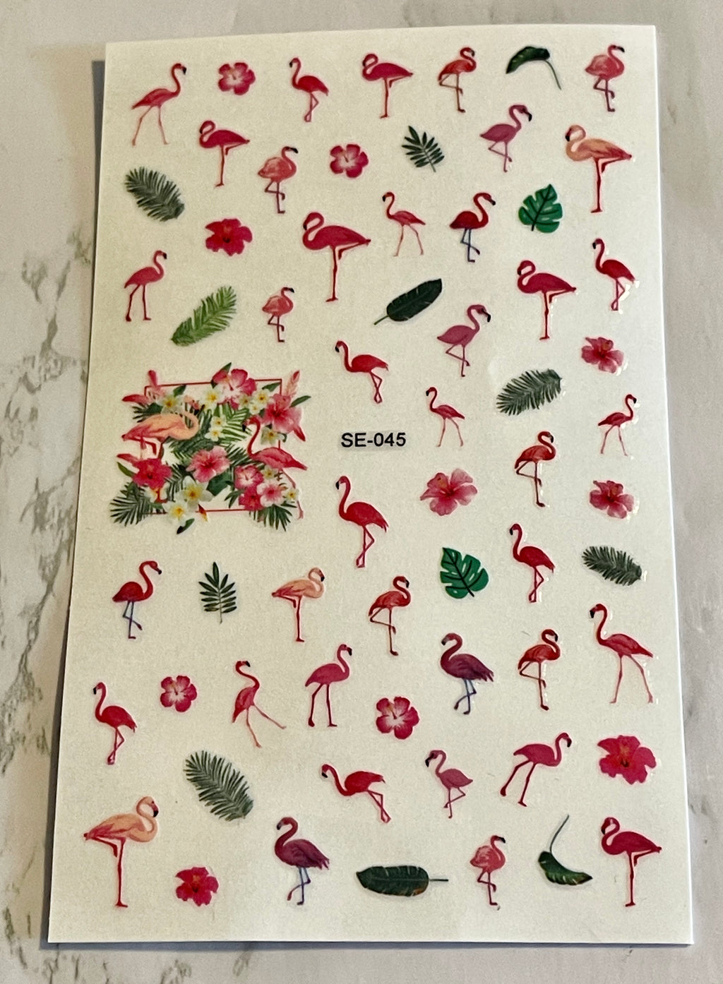 Flamingo Nail Art Sicker