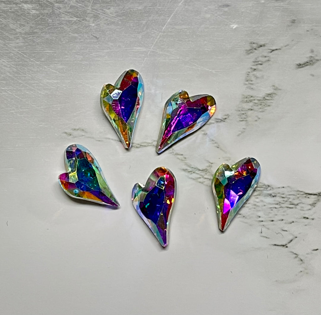 Iridescent Heart Gems