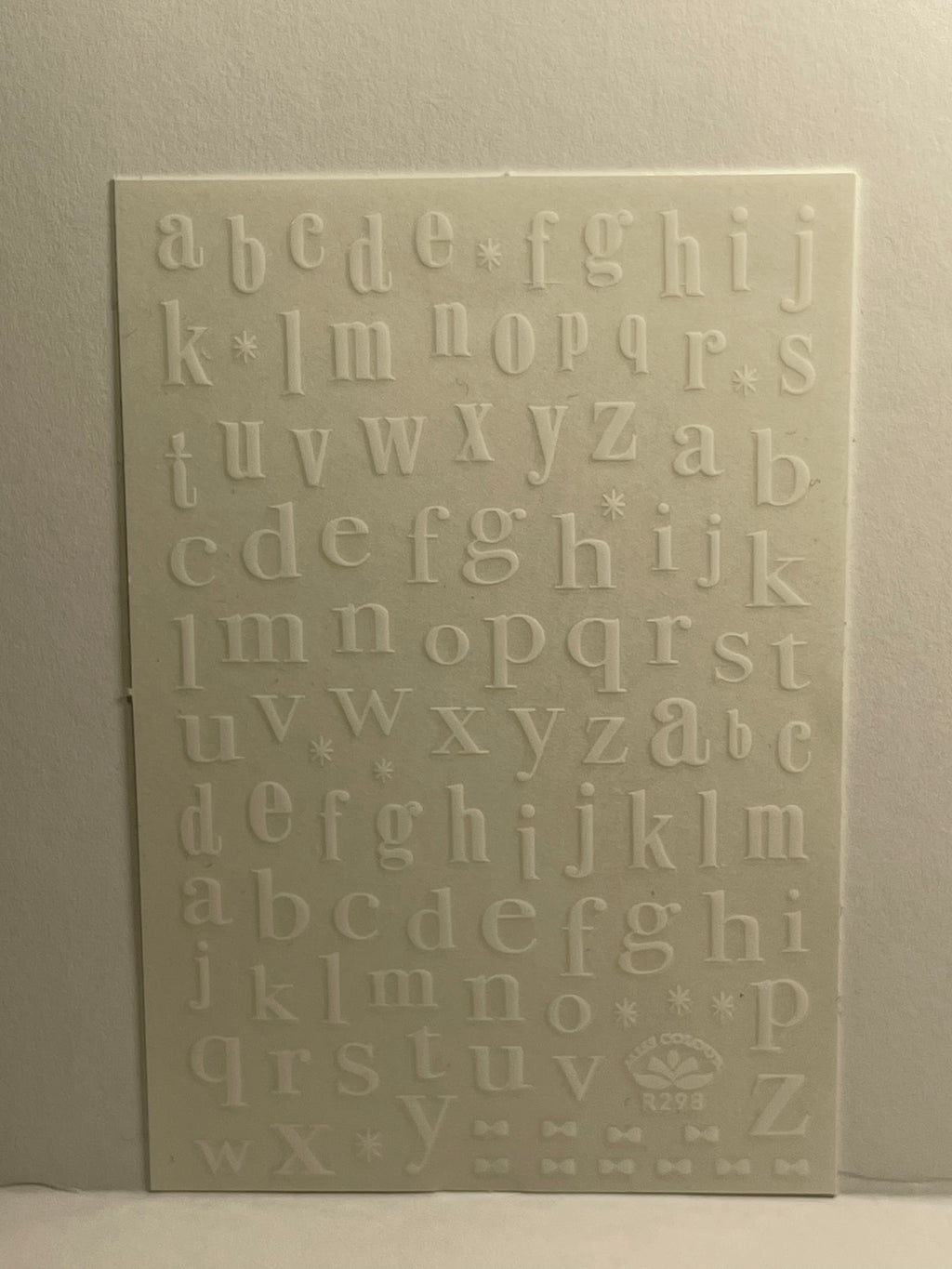 Old English Letter Sticker in White