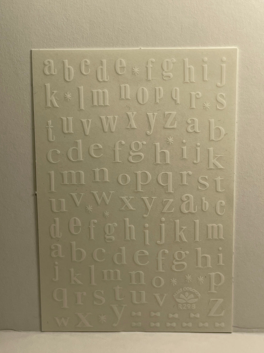 Old English Letter Sticker in White - PYT Nail Supply Store