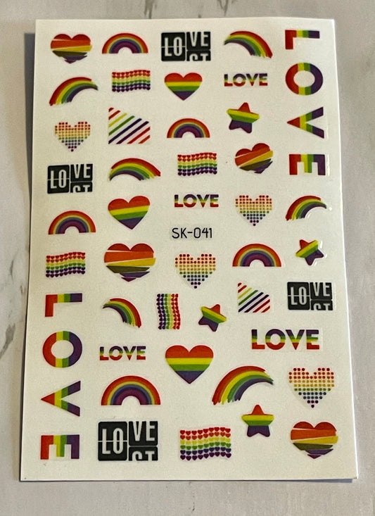 Love Rainbow Sticker - PYT Nail Supply Store