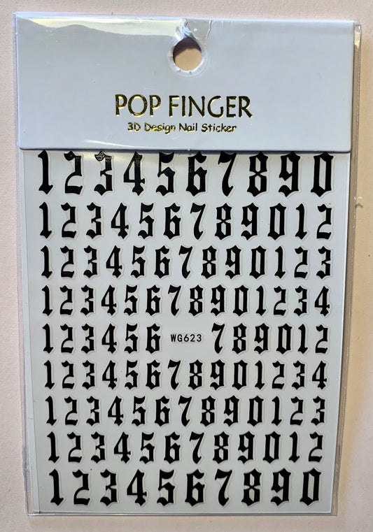 Old English Numbers single or 6pk - PYT Nail Supply Store