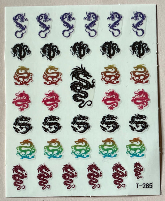 Multi Color Dragon Sticker - PYT Nail Supply Store