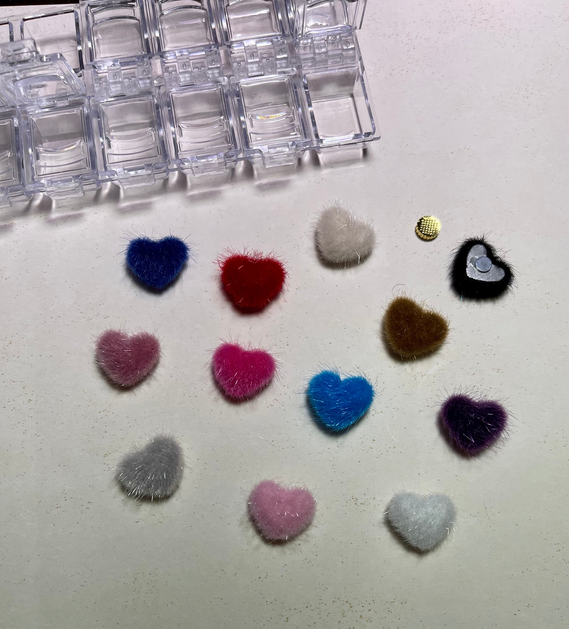 Pom Pom Magnetic Hearts 12ct - PYT Nail Supply Store