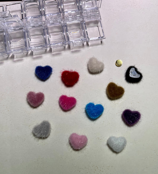 Pom Pom Magnetic Hearts 12ct - PYT Nail Supply Store