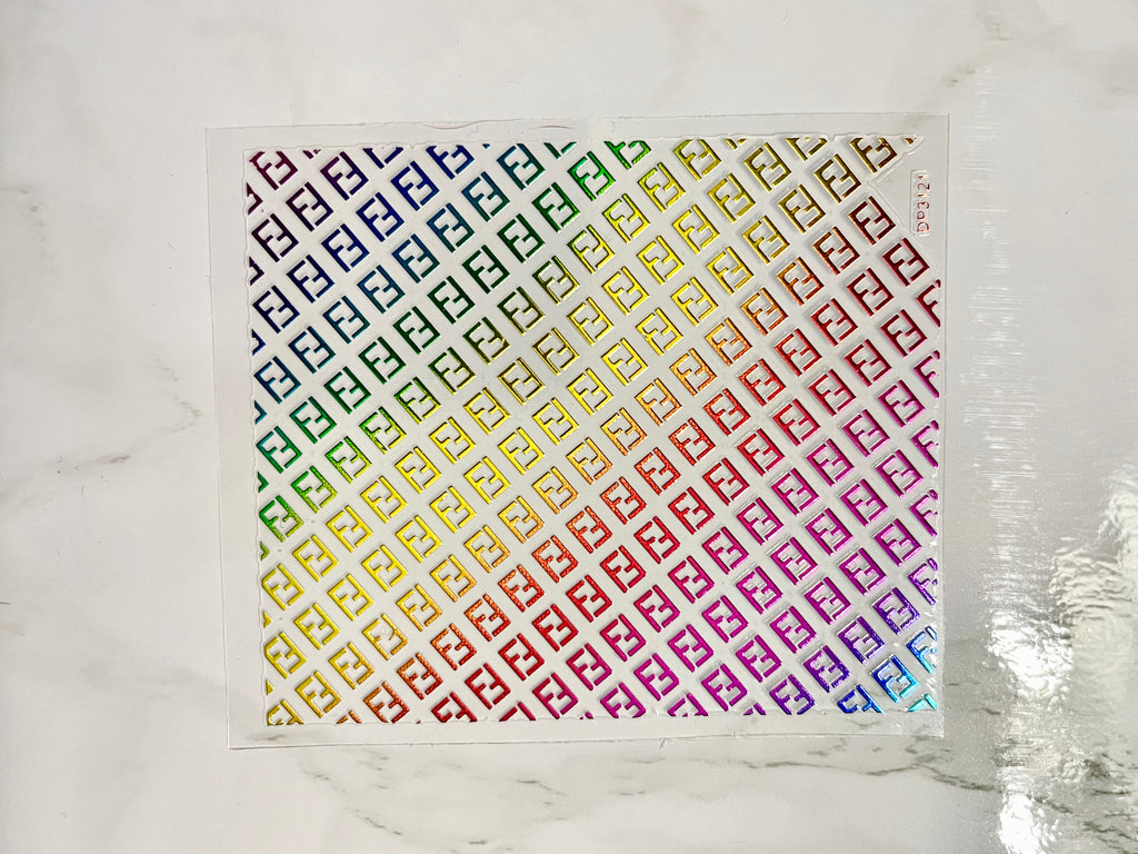 Designer Fendi Rainbow Stickers
