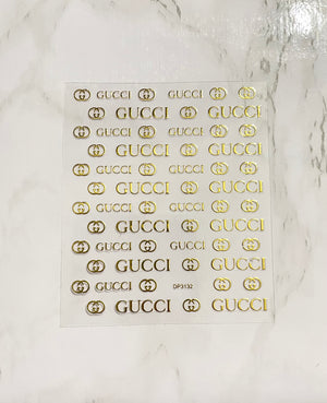 Designer Gold Gucci Sticker