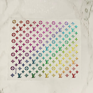 Designer LV Rainbow Stickers